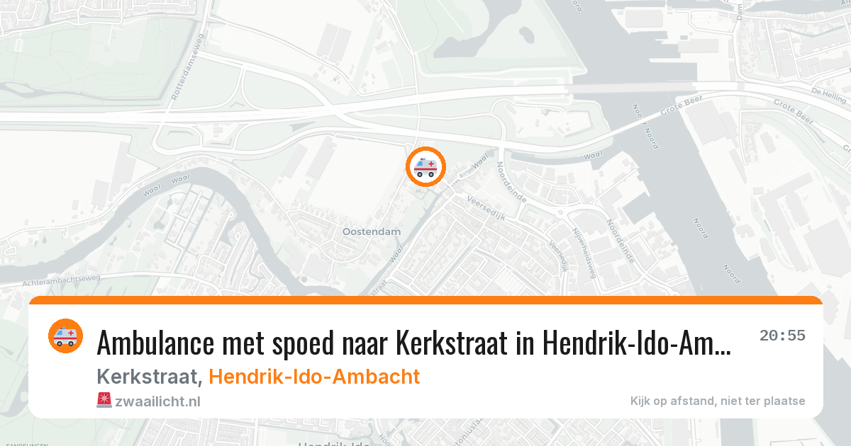 Ambulance met spoed naar Kerkstraat in Hendrik-Ido-Ambacht — 9 feb 2026