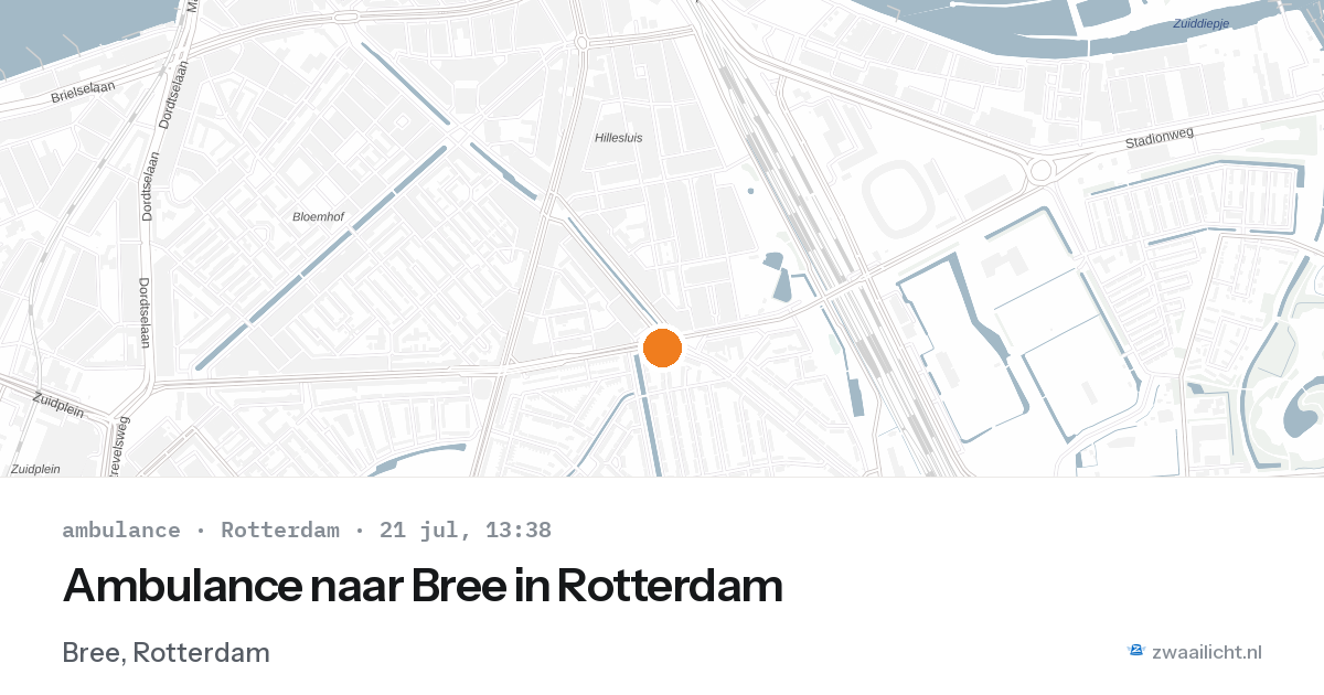 Ambulance naar Bree in Rotterdam — 21 jul 2026