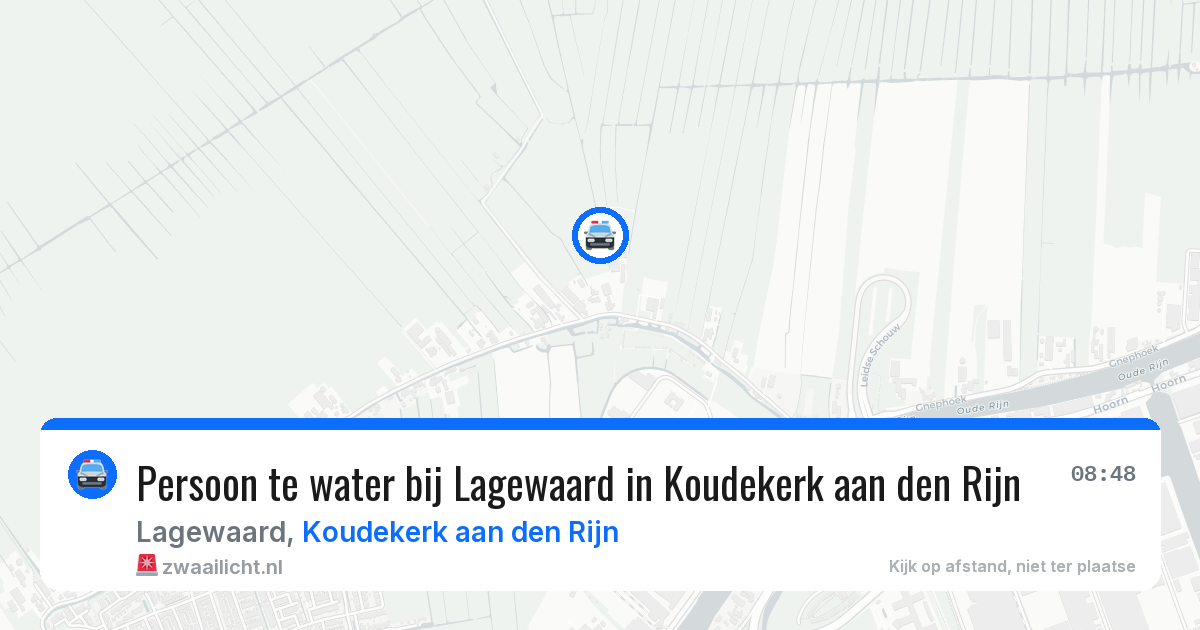 Persoon te water bij Lagewaard in Koudekerk aan den Rijn — 28 jul 2026