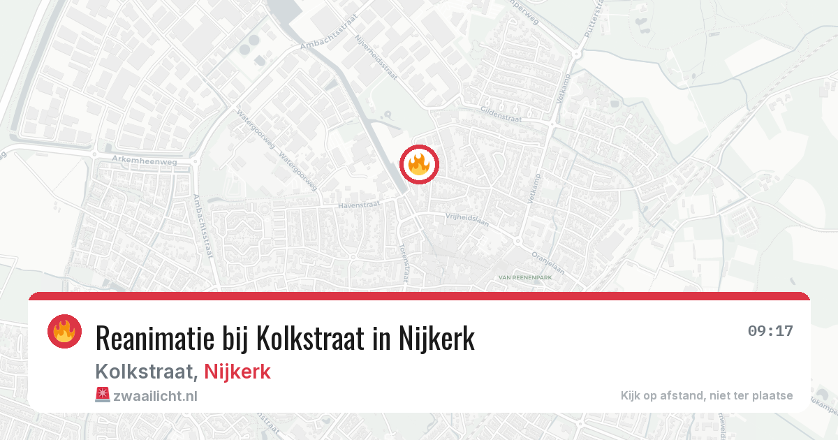 Reanimatie bij Kolkstraat in Nijkerk — 12 aug 2026