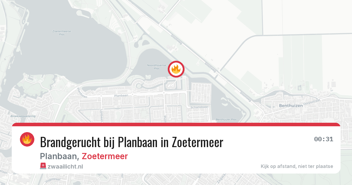 Brandgerucht bij Planbaan in Zoetermeer — 4 apr 2026