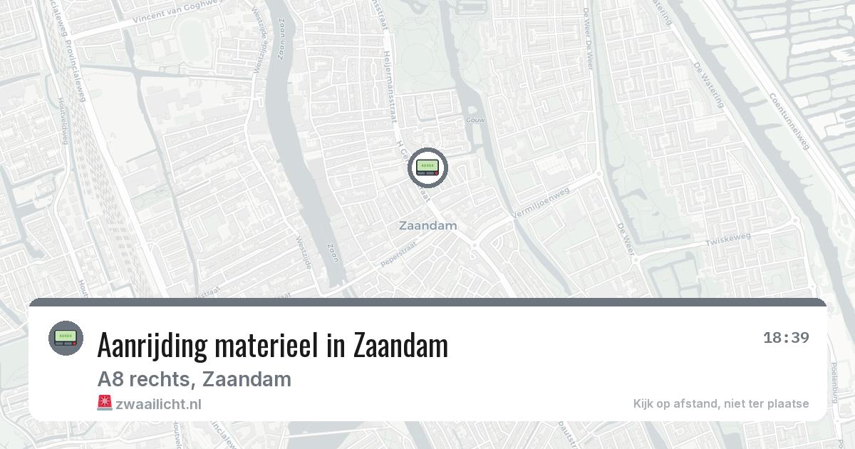 Aanrijding materieel in Zaandam — 8 feb 2026