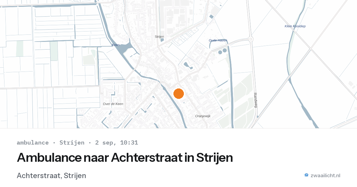 Ambulance naar Achterstraat in Strijen — 2 sep 2026