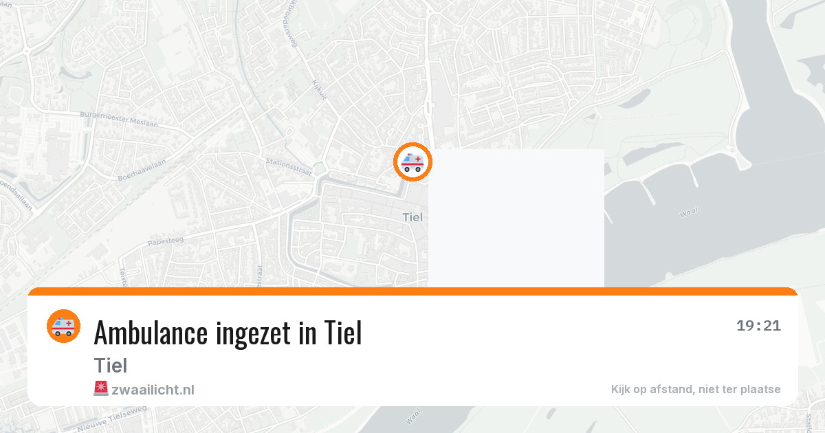 Ambulance ingezet in Tiel — 11 jul 2026