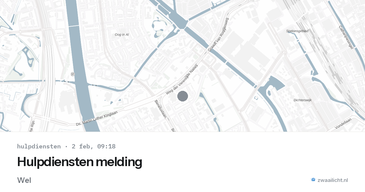 Hulpdiensten melding — 2 feb 2026