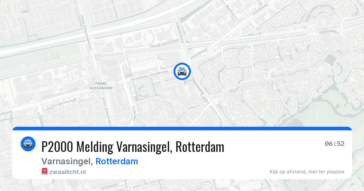 P2000 Melding Varnasingel, Rotterdam — 8 jul 2026