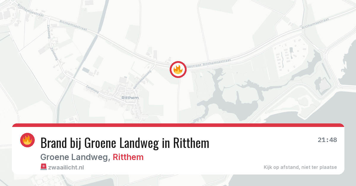 Brand bij Groene Landweg in Ritthem — 9 jul 2026