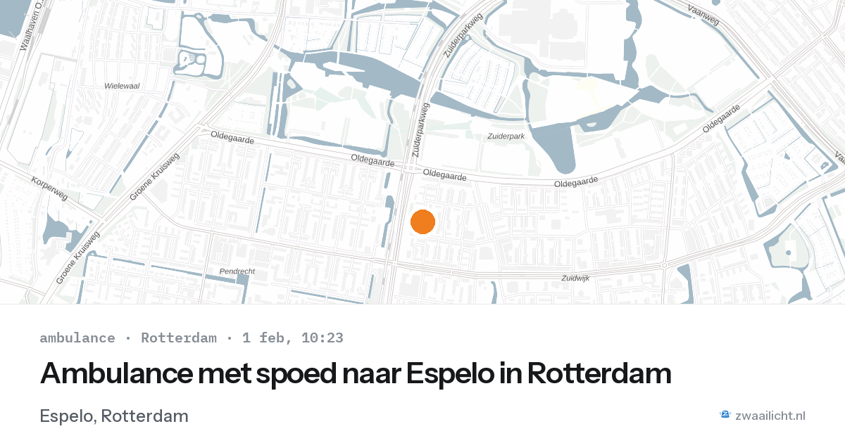 Ambulance met spoed naar Espelo in Rotterdam — 1 feb 2026