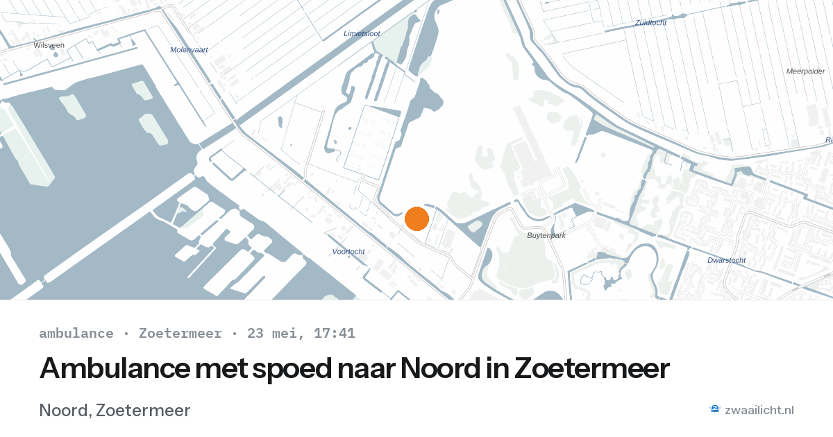 Ambulance met spoed naar Noord in Zoetermeer — 23 mei 2026