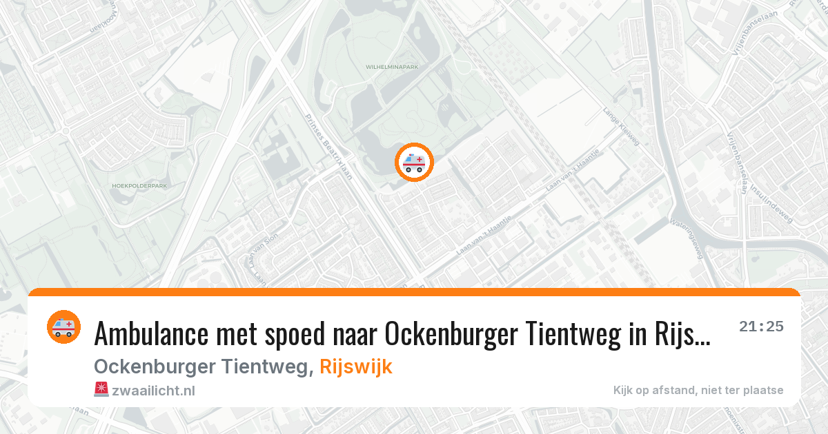 Ambulance met spoed naar Ockenburger Tientweg in Rijswijk — 28 jun 2026
