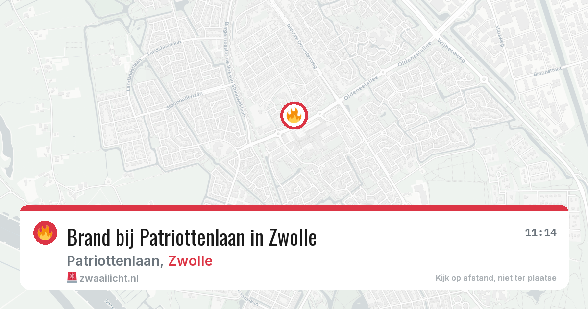 Brand bij Patriottenlaan in Zwolle — 4 apr 2026