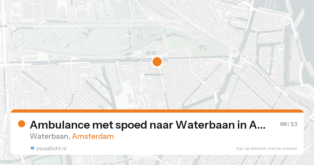 Ambulance met spoed naar Waterbaan in Amsterdam — 7 feb 2026