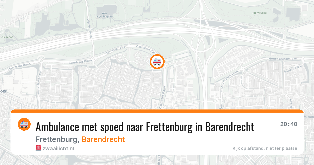 Ambulance met spoed naar Frettenburg in Barendrecht — 30 mrt 2026