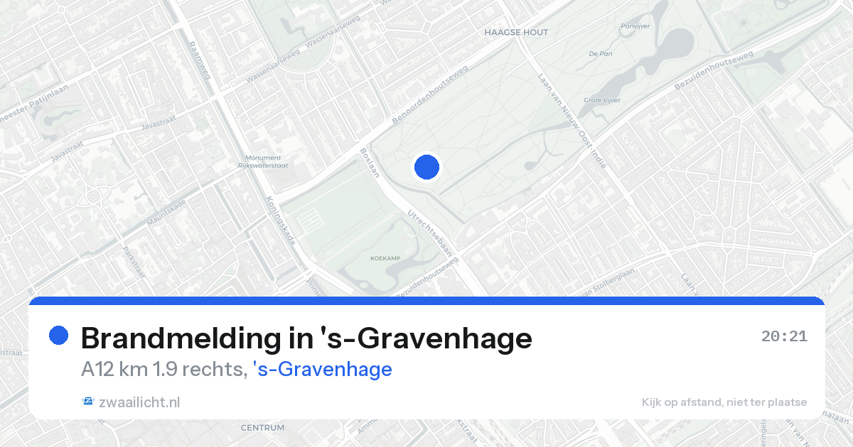 Brandmelding in 's-Gravenhage — 24 aug 2026