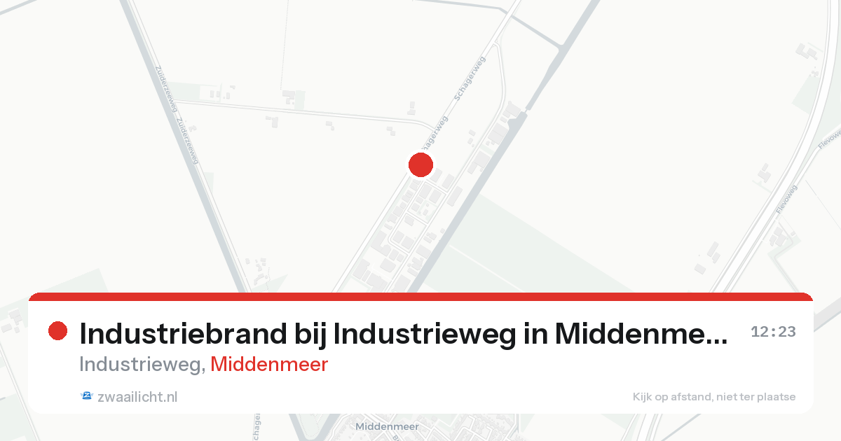 Industriebrand bij Industrieweg in Middenmeer — 21 aug 2026
