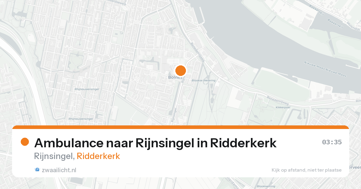 Ambulance naar Rijnsingel in Ridderkerk — 4 jun 2026