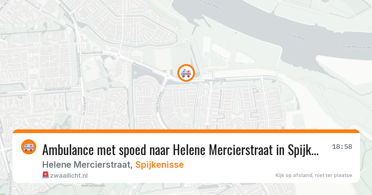 Ambulance met spoed naar Helene Mercierstraat in Spijkenisse — 14 mei 2026