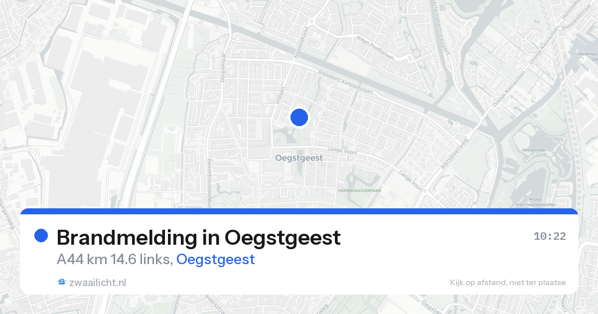 Brandmelding in Oegstgeest — 12 mei 2026