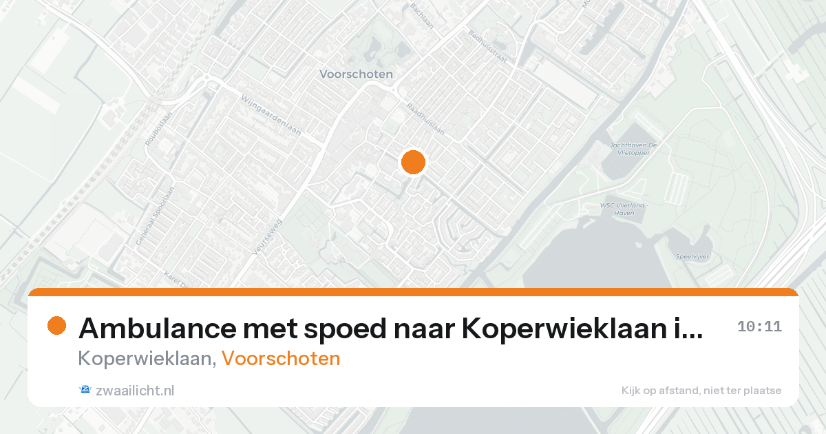Ambulance met spoed naar Koperwieklaan in Voorschoten — 17 aug 2026