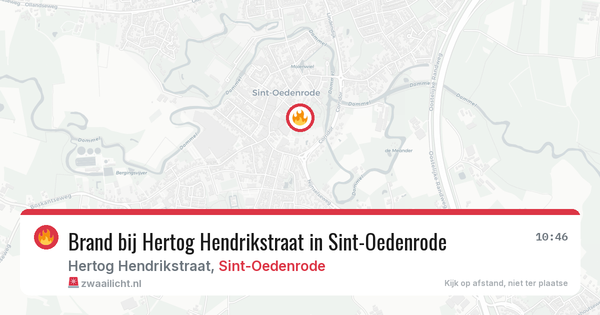Brand bij Hertog Hendrikstraat in Sint-Oedenrode — 8 jun 2026