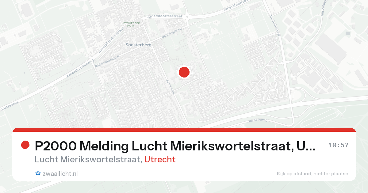 P2000 Melding Lucht Mierikswortelstraat, Utrecht — 7 feb 2026