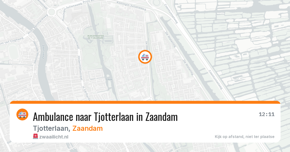 Ambulance naar Tjotterlaan in Zaandam — 22 mrt 2026