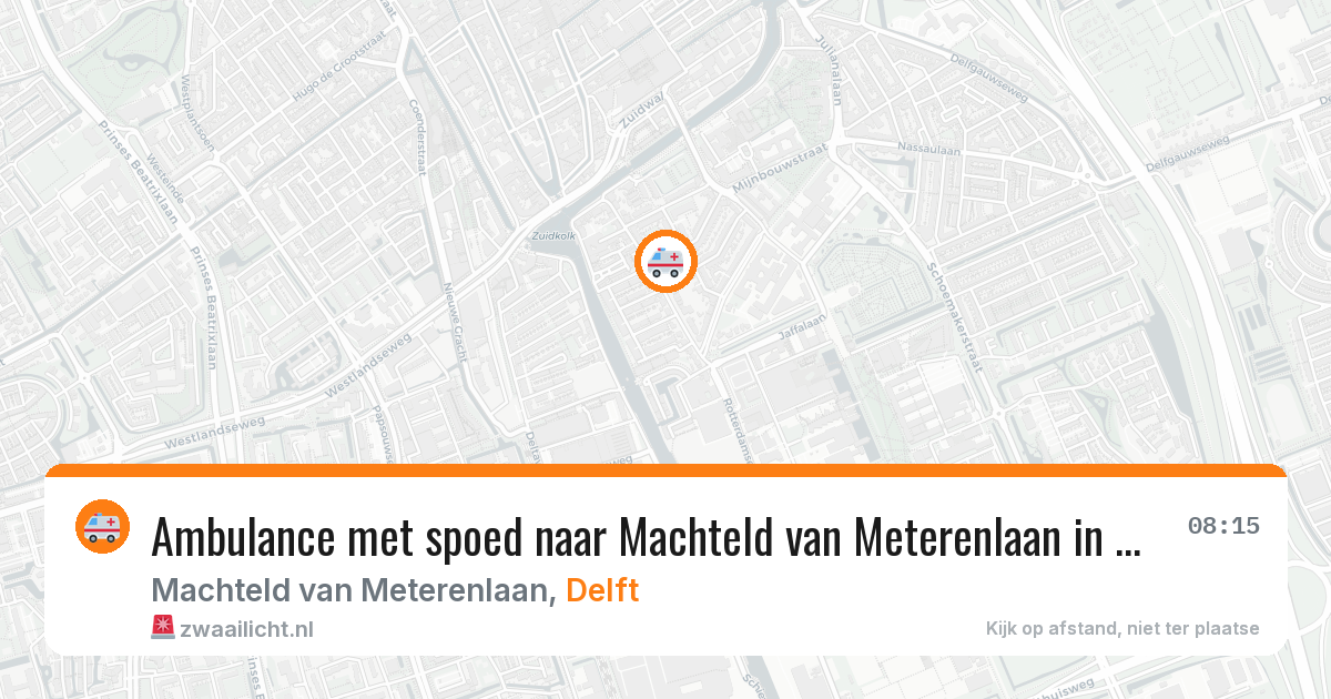 Ambulance met spoed naar Machteld van Meterenlaan in Delft — 26 mrt 2026