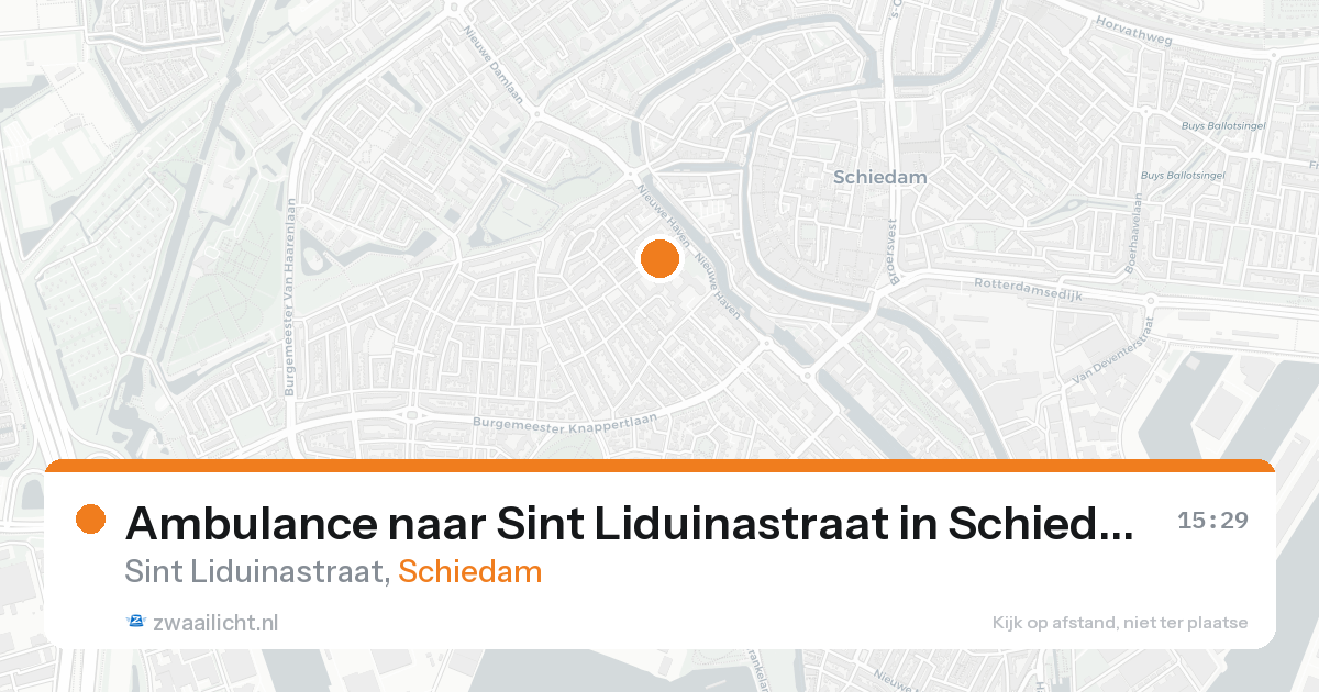 Ambulance naar Sint Liduinastraat in Schiedam — 15 aug 2026
