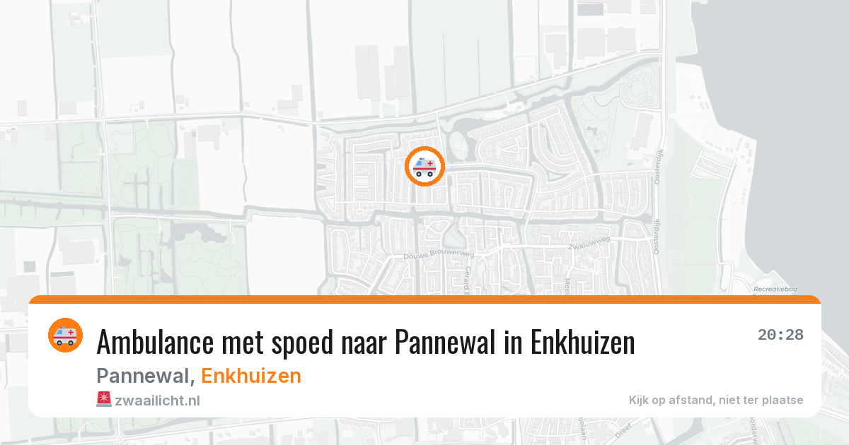 Ambulance met spoed naar Pannewal in Enkhuizen — 28 apr 2026