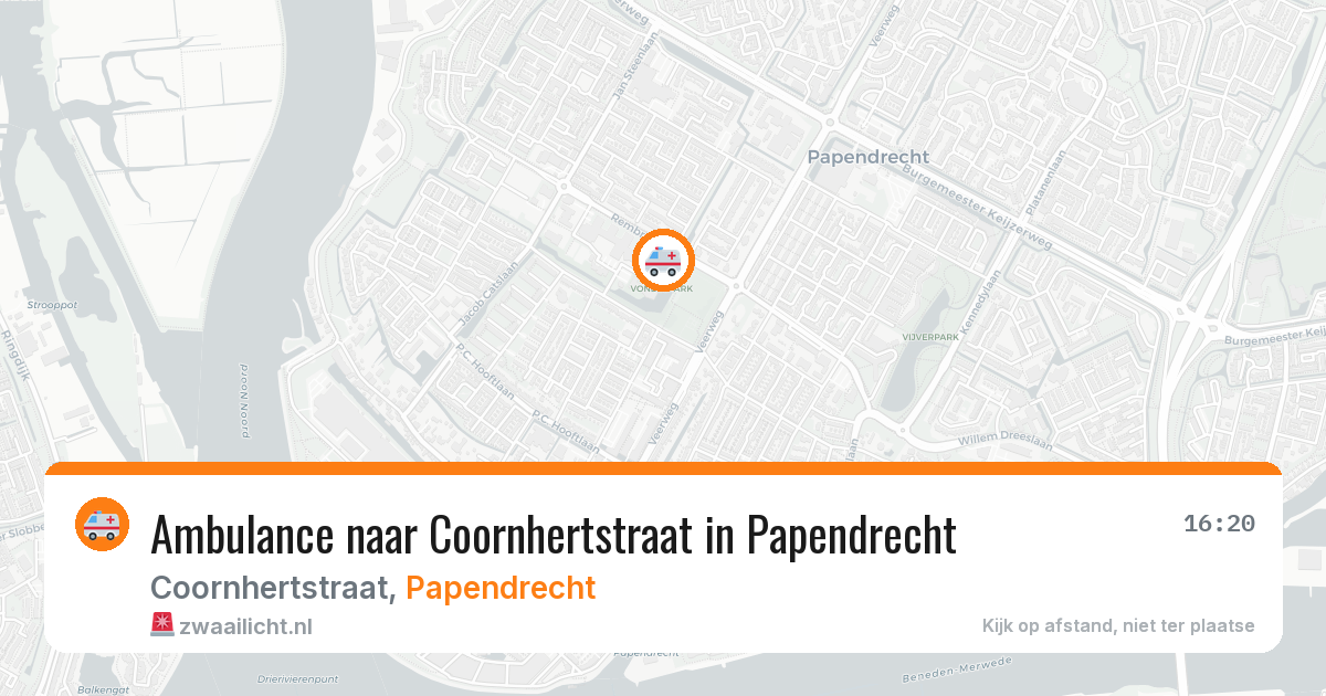 Ambulance naar Coornhertstraat in Papendrecht — 10 jul 2026
