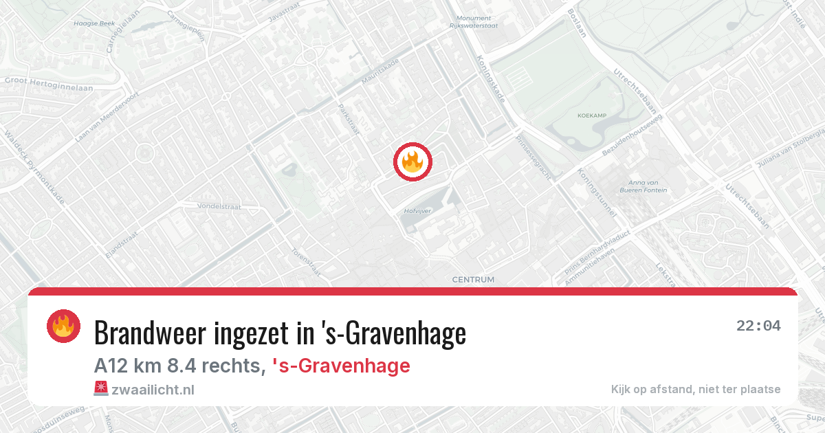 Brandweer ingezet in 's-Gravenhage — 23 jun 2026 | 🚨 Zwaailicht.nl