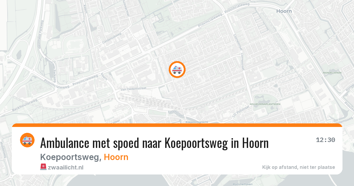 Ambulance met spoed naar Koepoortsweg in Hoorn — 7 aug 2026