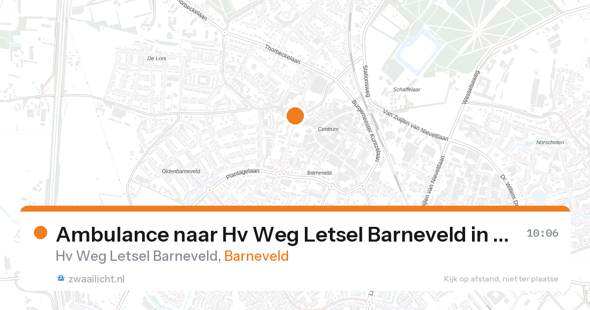 Ambulance naar Hv Weg Letsel Barneveld in Barneveld — 15 jun 2026