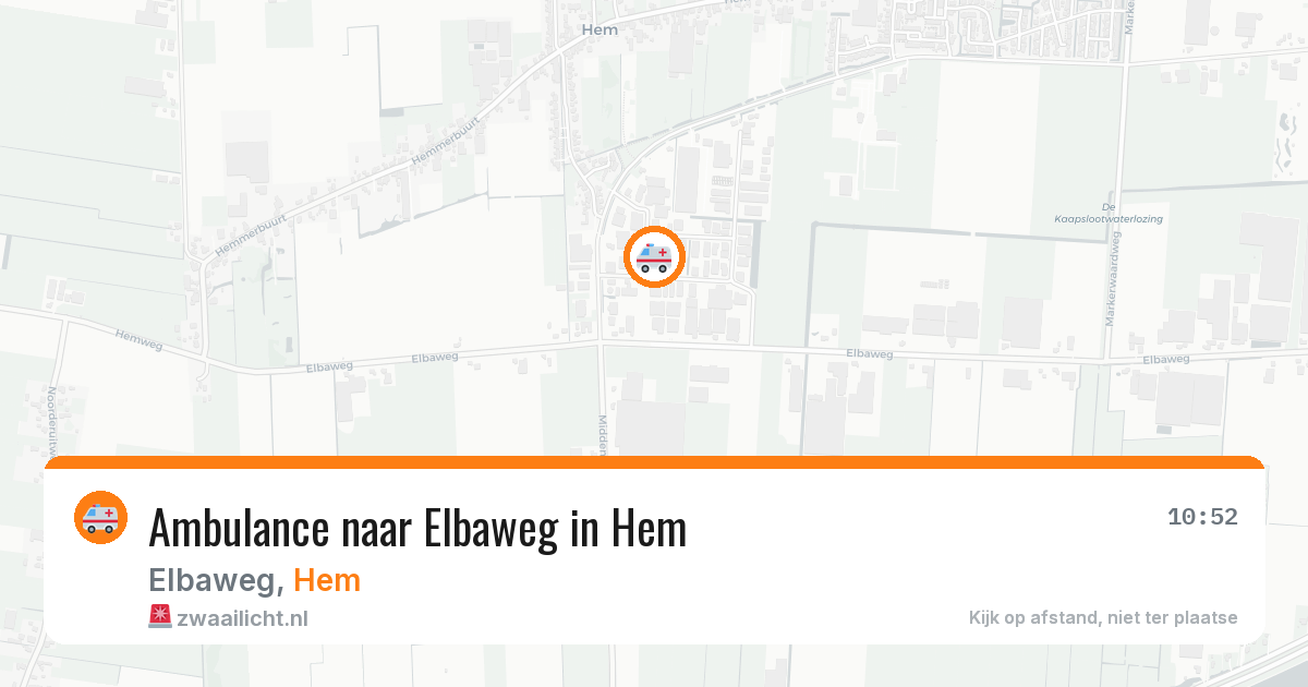 Ambulance naar Elbaweg in Hem — 21 jul 2026