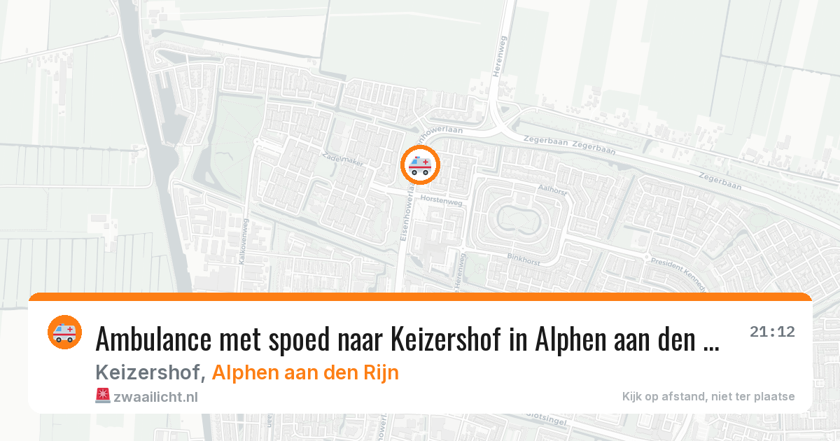 Ambulance met spoed naar Keizershof in Alphen aan den Rijn — 10 aug 2026