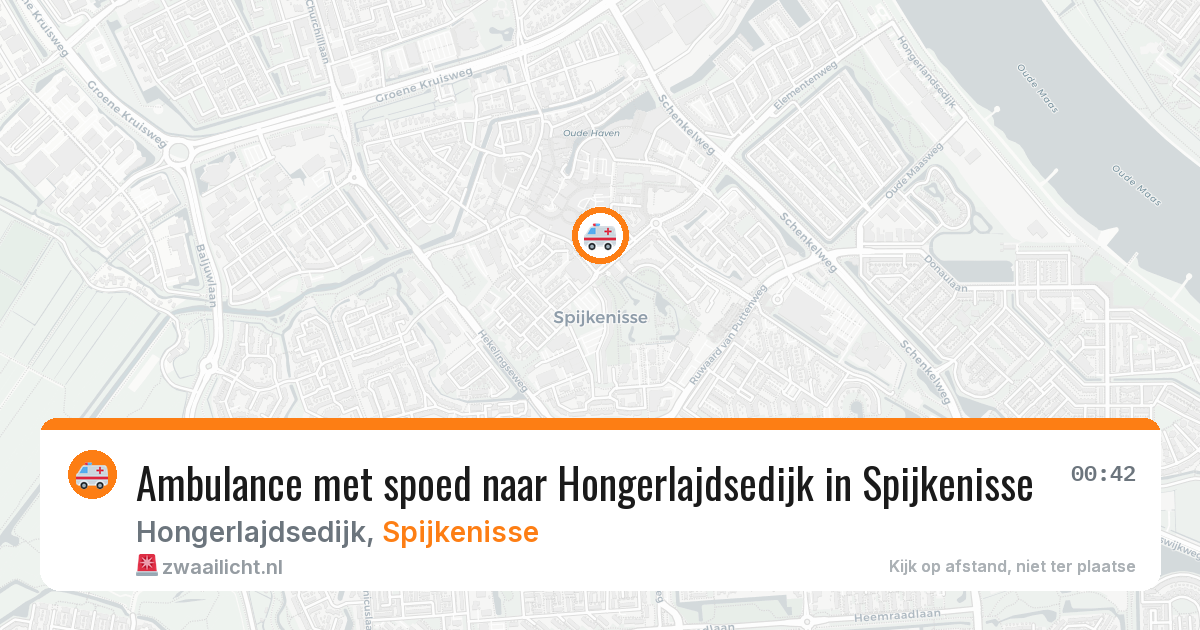 Ambulance met spoed naar Hongerlajdsedijk in Spijkenisse — 7 jul 2026