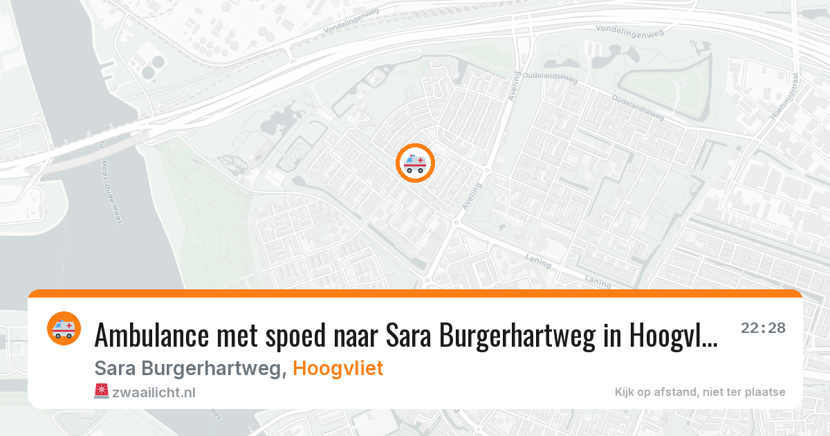 Ambulance met spoed naar Sara Burgerhartweg in Hoogvliet — 12 apr 2026