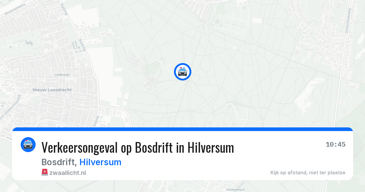 Verkeersongeval op Bosdrift in Hilversum — 8 apr 2026