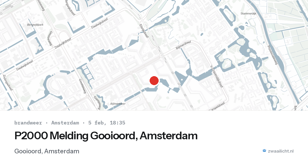 P2000 Melding Gooioord, Amsterdam — 5 feb 2026