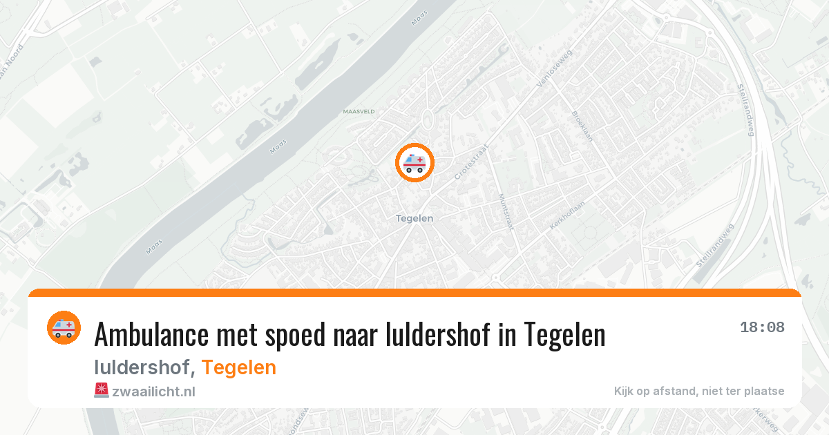 Ambulance met spoed naar Iuldershof in Tegelen — 19 jun 2026