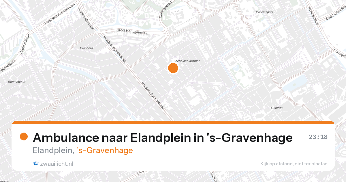 Ambulance naar Elandplein in 's-Gravenhage — 27 aug 2026