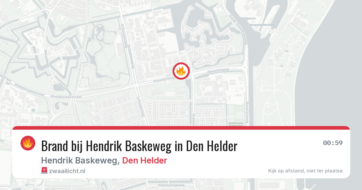 Brand bij Hendrik Baskeweg in Den Helder — 29 jul 2026