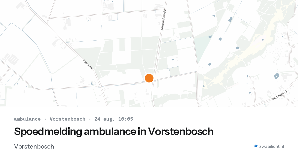 Spoedmelding ambulance in Vorstenbosch — 24 aug 2026