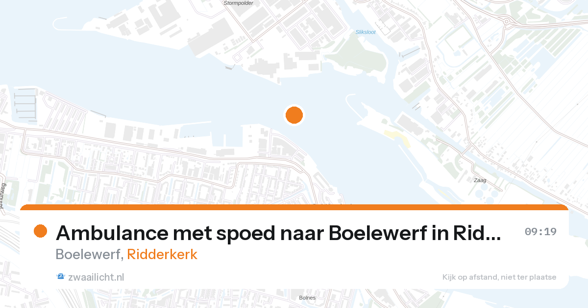 Ambulance met spoed naar Boelewerf in Ridderkerk — 20 jul 2026