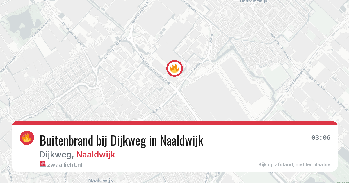 Buitenbrand bij Dijkweg in Naaldwijk — 9 aug 2026