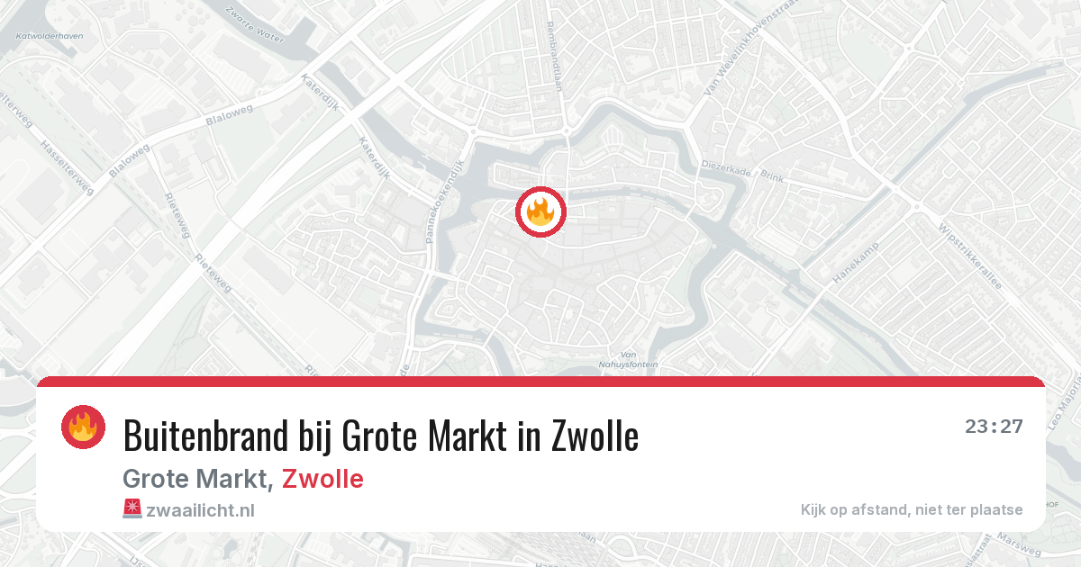 Buitenbrand bij Grote Markt in Zwolle — 10 mei 2026