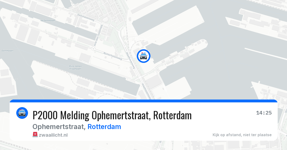 P2000 Melding Ophemertstraat, Rotterdam — 20 mei 2026
