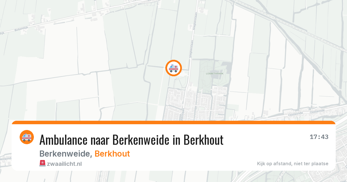 Ambulance naar Berkenweide in Berkhout — 4 mei 2026