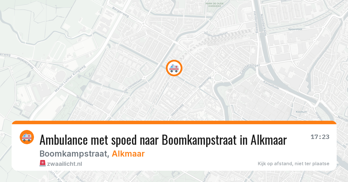 Ambulance met spoed naar Boomkampstraat in Alkmaar — 4 jul 2026