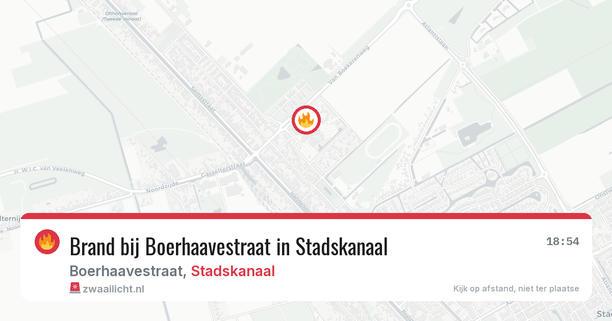 Brand bij Boerhaavestraat in Stadskanaal — 21 feb 2026